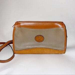 VTG Dooney & Bourke Olive Tan Leather Crossbody